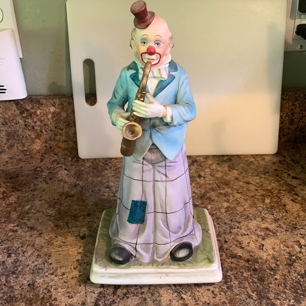 Music box clown figurine